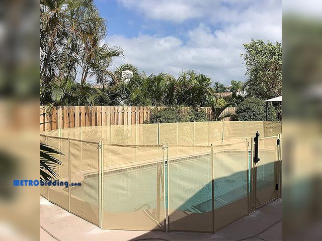 Lot 88-503415 - WaterWarden Inground Pool Safety Fence 5' x 12’, Removable, Easy DIY Installation with Hardware Incl...