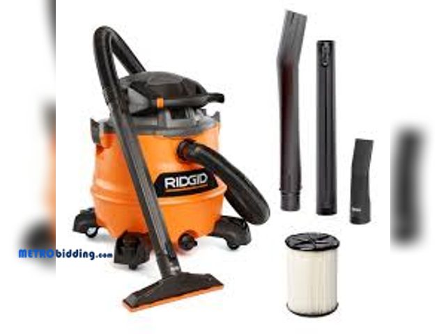 Lot 88-480250 - RIDGID 60L (16 Gal.) 6.5 Peak HP NXT Wet Dry Vac with Detachable Leaf Blower, Filter, Hose