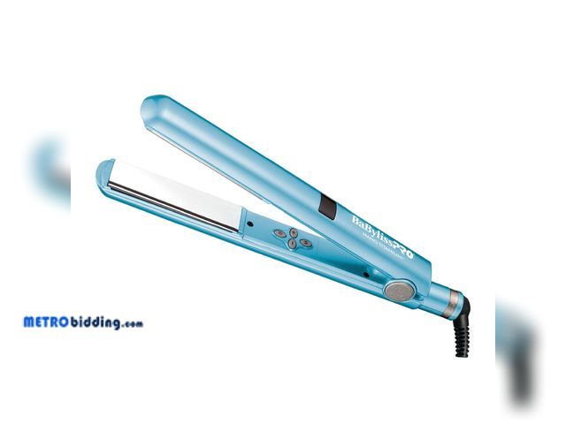 Lot 88-492747 - BaBylissPRO Nano Titanium Flat Iron Hair Straightener, Digital Flat Iron for Pro Salon Results, Styl...