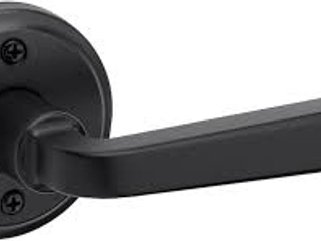 Lot 88-493811 - Kwikset Trafford Dummy Door Handle, Single Sided Lever for Closets, French Double Doors, and Pantry,...