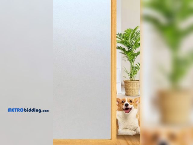 Lot 88-483160 - Frosted Glass Window Privacy Film Decorative, Bathroom Window Privacy Film for Glass Windows Cover, ...