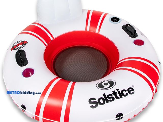 Lot 88-498274 - Solstice Inflatable Cooler River Raft Float for Tubing with Cooler Holder