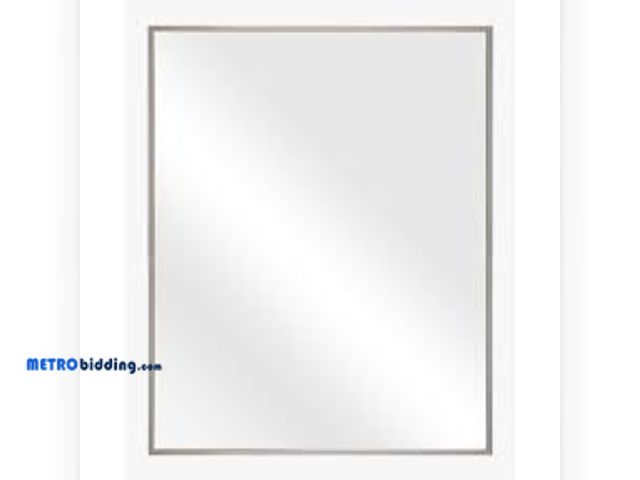 Lot 88-495722 - Glacier Bay 22.2 in. W x 27.7 in. H Rectangular Polystyrene Framed Wall Bathroom Vanity Mirror