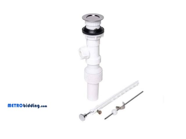 Lot 88-482418 - Oatey Form N Fit 1-1/4 in. Chrome Finish Plastic Sink Drain Pop-Up Drain Assembly