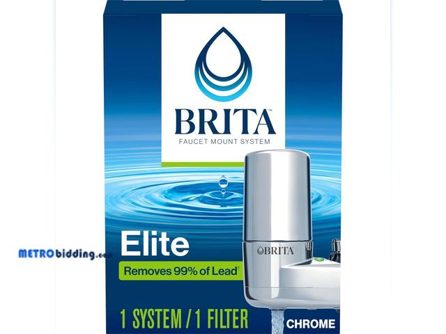 Lot 88-495389 - Brita Faucet Mount Water Filter for Sink, Removes 99% of Lead, Elite Filtration System, Includes 1 R...