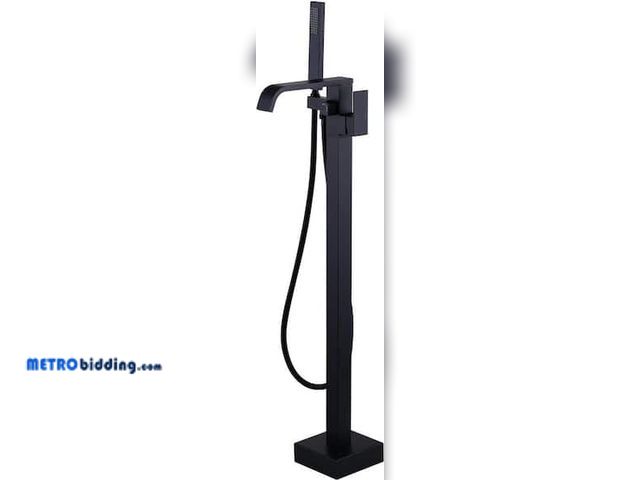 Lot 88-509306 - UKISHIRO
Single Handle High Arc Floor Mount Freestanding Tub Faucet with Hand Shower in Matte Black ...