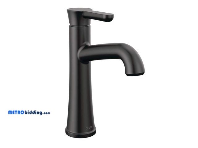 Lot 88-492797 - Delta Greydon Single Handle Single Hole Bathroom Faucet in Matte Black 15860LF-BL