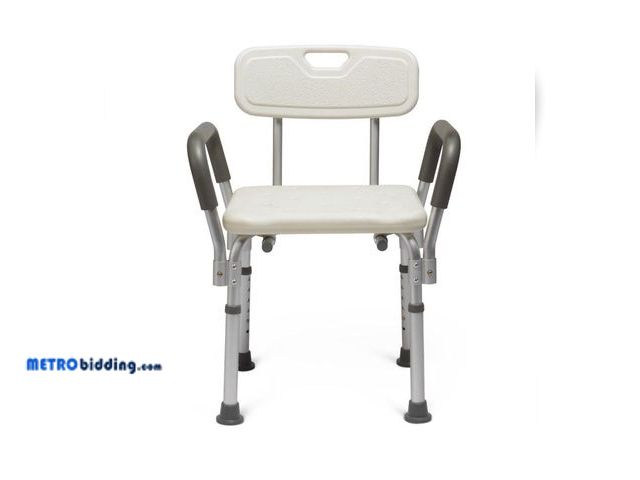 Lot 88-498463 - Medline Knockdown Bath Bench with Arms/Back 350lb Capacity