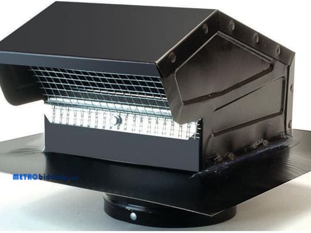 Lot 88-495729 - LL Building Products 12GNV4B GNV4BL Roof Mount Goose Neck Vent, 4", Black