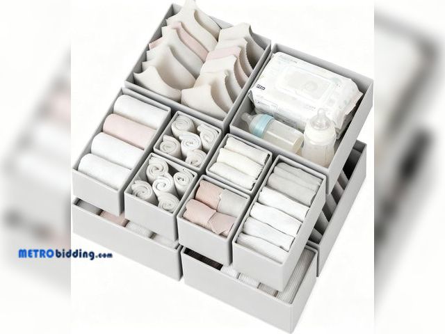 Lot 88-501672 - Style Selections Gray Canvas Clothes Organizer 13-in x 4-in in the Closet Accessories