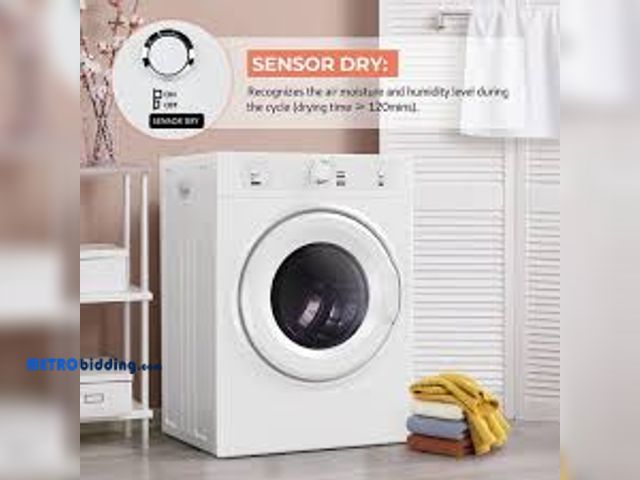 Lot 88-498804 - SIMZLIFE 3.5 cu. ft. Vented Front Load Stackable Electric Compact Dryer in White