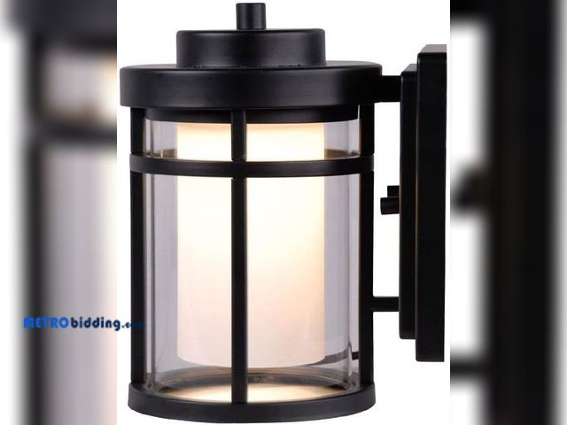 Lot 88-495529 - Home Decorators Collection B00R7R0DCY Outdoor LED Small Wall Light, Black