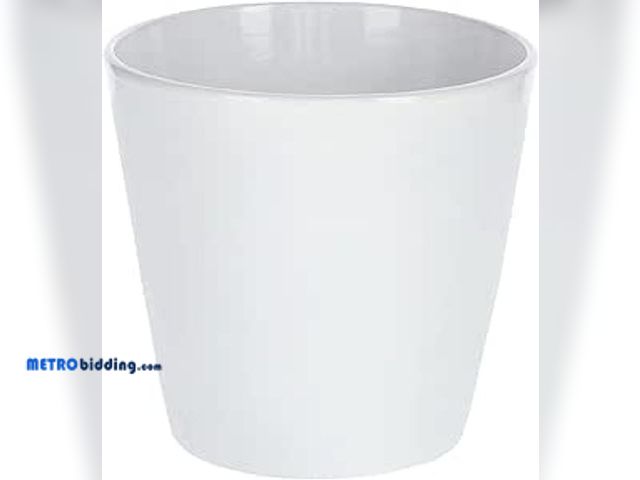 Lot 88-501374 - KOTARBAU Glazed Ceramic Pot, Ø 13 cm, Plant Pot, Indoor Pot, Minimalist, White, Universal Pot, Plant...