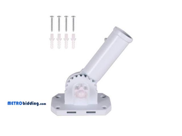 Lot 88-482593 - Style Selections White Metal Flag Pole Mounting Bracket ZLW04001