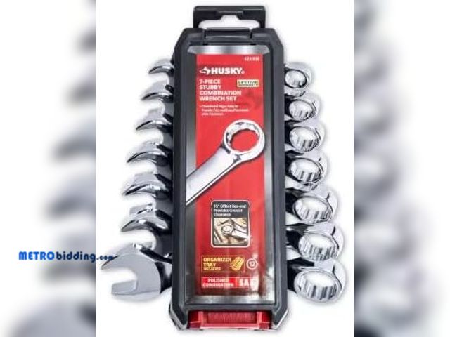 Lot 88-492046 - Husky Stubby MM Combination Wrench Set (7-Piece)