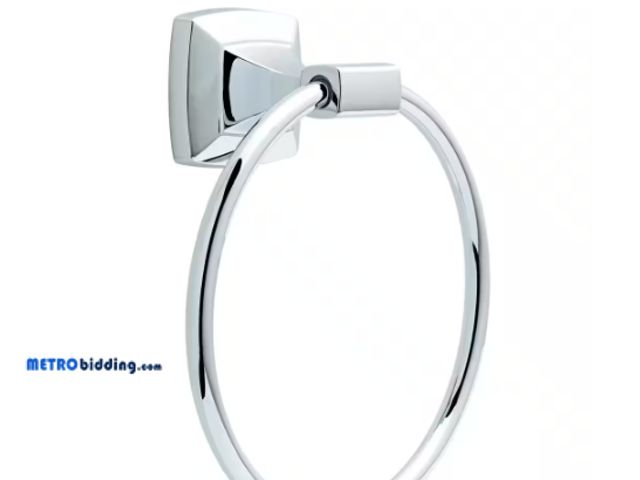 Lot 88-506206 - Delta Portwood Round Closed Towel Ring Bath Hardware Accessory- Polished Chrome