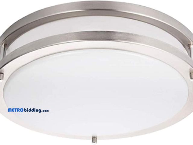 Lot 88-497415 - Energetic Lighting 14" LED Flush Mount Light Fixture Brushed
