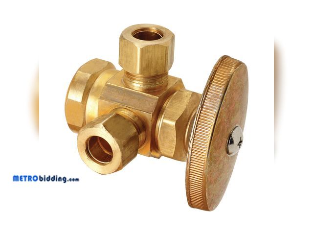 Lot 88-491257 - Lot of (2) BrassCraft 1/2 in. FIP Inlet x 3/8 in. O.D. Compression x 3/8 in. O.D. Compression Dual O...