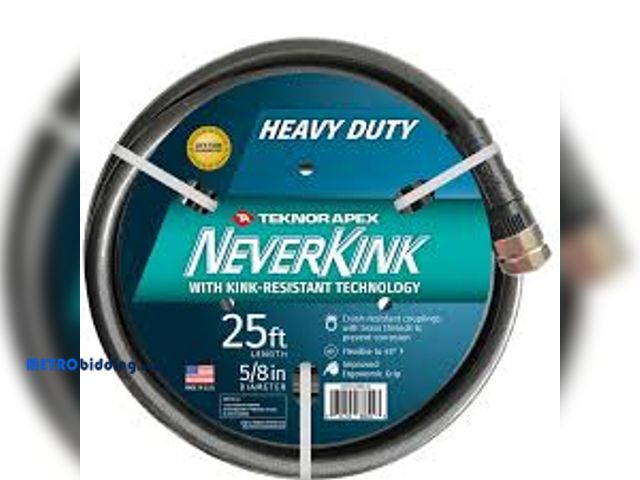 Lot 88-481491 - Neverkink 5/8" x 25' Heavy Duty Durable Kink Free Garden Hose