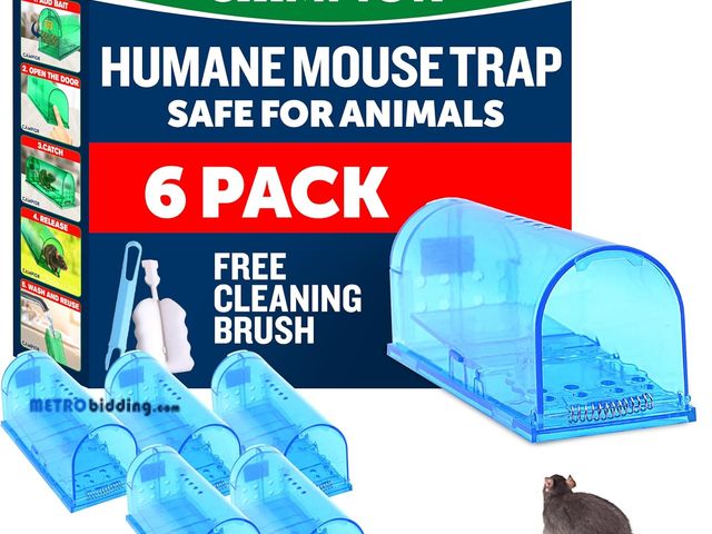 Lot 88-498310 - Humane Mouse Trap for House – Large, No-Kill Mouse Traps Indoor for Home, Catch-and-Release Rat and ...