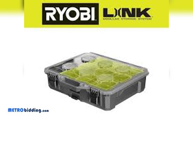 Lot 88-493941 - RYOBI LINK Compact 6-Compartment Modular Small Parts Organizer Tool Box STM304