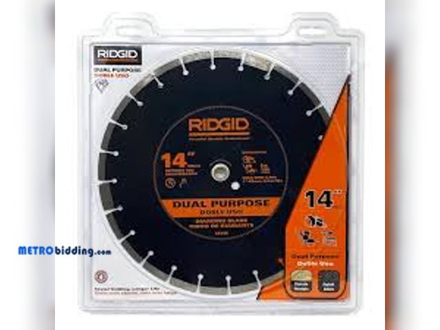 Lot 88-493938 - RIDGID 14 in. Dual-Purpose Walk-Behind Saw Diamond Blade HD-CC14X