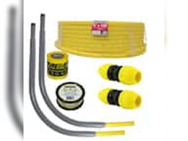 Lot 88-498817 - HOME-FLEX Underground 1/2in IPS New Install Kit (1)1/2inx100ft Pipe, (2)1/2in Couplers, (2)1/2in Met...