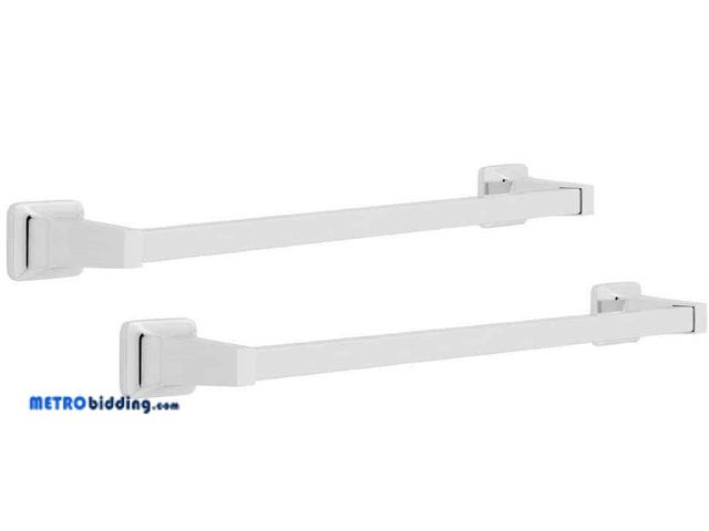 Lot 88-506144 - Futura 18"Wall Mount Towel Bar Bath Hardware Accessory in Polished Chrome (2-Pac