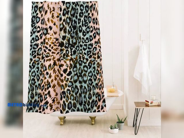 Lot 88-495211 - Abstract Leopard Print Shower Curtain by Marta Barragan Camarasa - society6