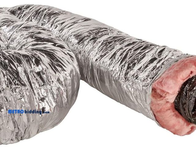 Lot 88-498589 - GAF Master Flow 5" X 25' Insulated Flexble Duct with R6 Insulation, offering 33% More Insulation Tha...