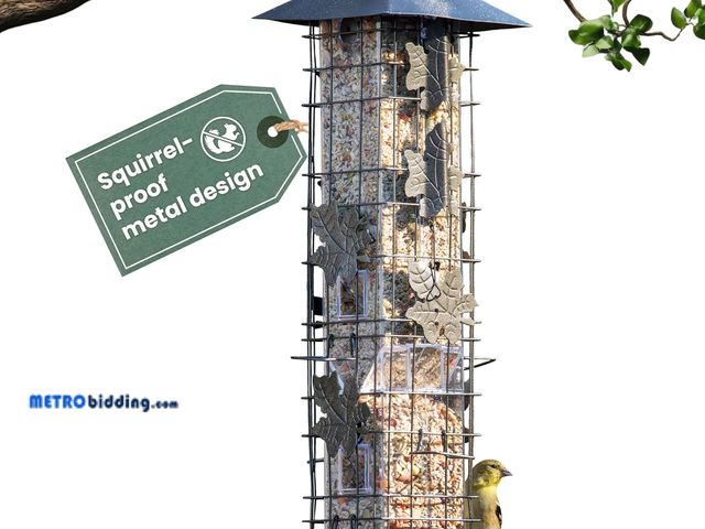 Lot 88-482499 - Perky-Pet Squirrel-Be-Gone Bird Feeder, 2 lb Seed Capacity | Weight-Activated Squirrel Proof Bird Fe...