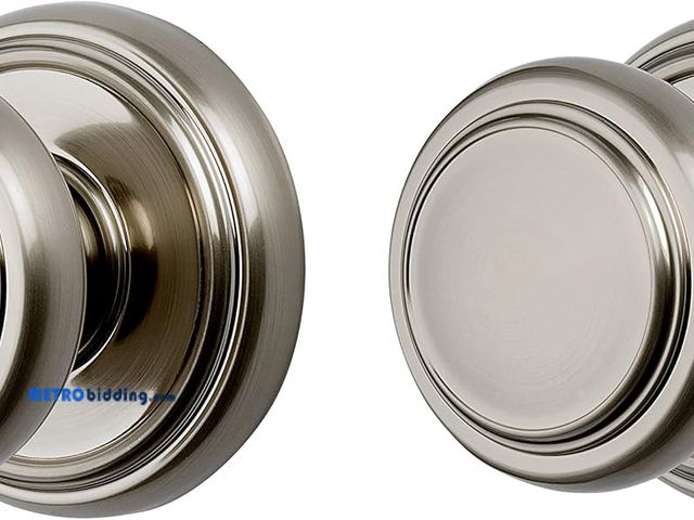 Lot 88-501217 - Baldwin Alcott, Interior Passage Door Knob for Hallway/Closet/Rooms, Non-Locking Door Handle With Mi...