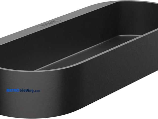 Lot 88-498002 - hansgrohe WallStoris 4-inch Modern Storage Basket in Matte Black, 27913670