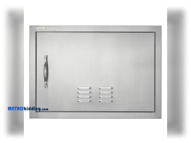 Lot 88-503488 - BBQ Access Door, 24W x 17H Inch Single Outdoor Kitchen Door, Stainless Steel Flush Mount Door, Wall ...