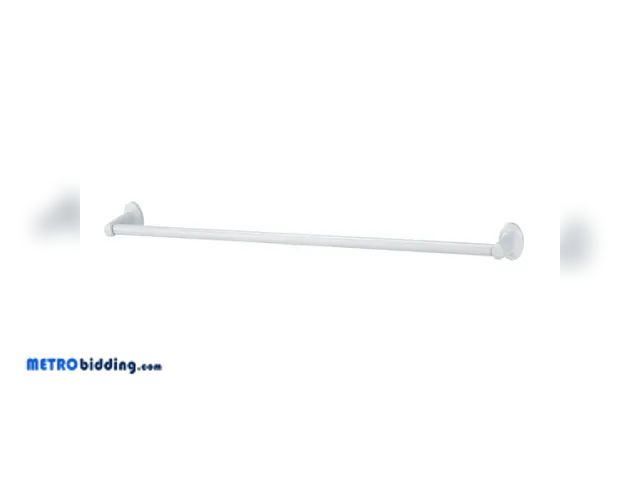 Lot 88-495097 - Mainstays Oval Style 24 inch Steel Wall Mount Towel Holder Bar, White Finish