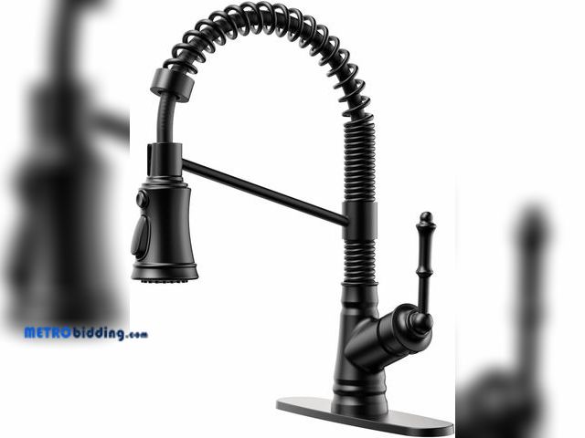 Lot 88-498064 - Single Level Kitchen Sink Faucet with Pull Down Sprayer, Single Handle Pull Out Kitchen Faucet, Matt...