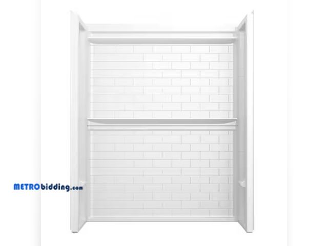 Lot 88-484371 - Classic 500 Tile 60 in W 73.13 in H 32 in D Four piece Direct-to-stud Alcove Shower Wall Surround in...
