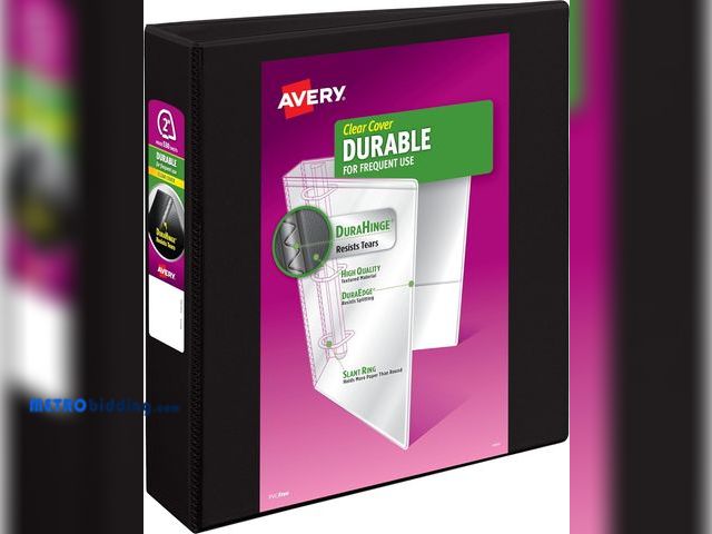 Lot 88-499876 - Avery Durable View 3 Ring Binder, 2 Inch Slant Rings, 530-Sheet Capacity, DuraHinge, 2.8 Inch Wide S...