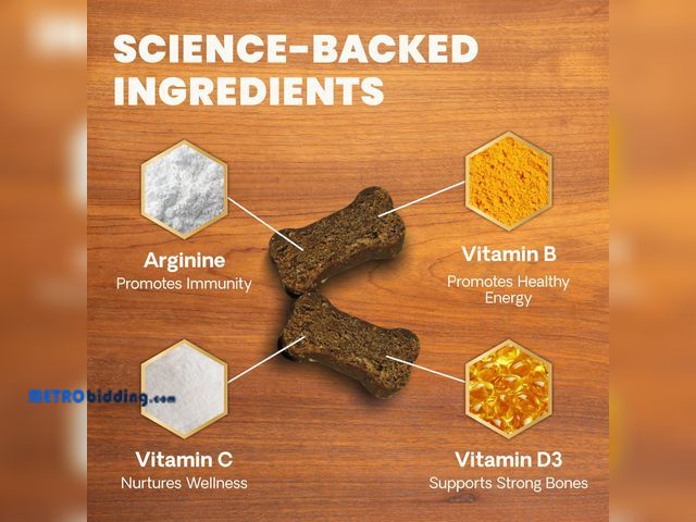 Lot 88-498433 - VetriScience Senior 27+ Active Health Chews, Canine Plus Daily Multivitamin for Senior Dogs, Balance...