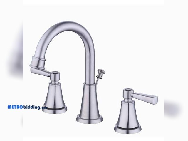 Lot 88-482347 - Glacier Bay Melina Widespread Bathroom Faucet 2 Handle Brushed Nickel, New