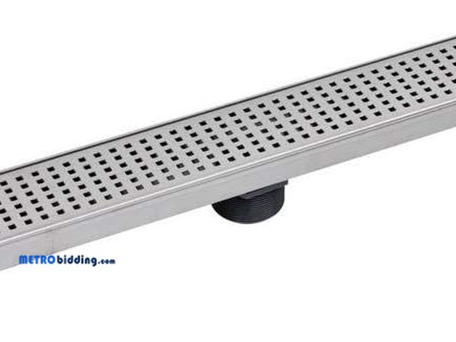 Lot 88-498129 - Designline 24 in. Stainless Steel Linear Shower Drain Square Grate