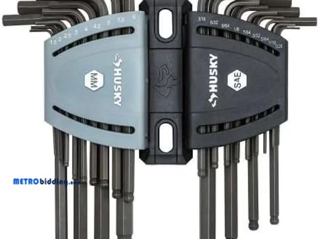 Lot 88-491639 - Husky Ball End Hex Set, SAE/MM (26-Piece)