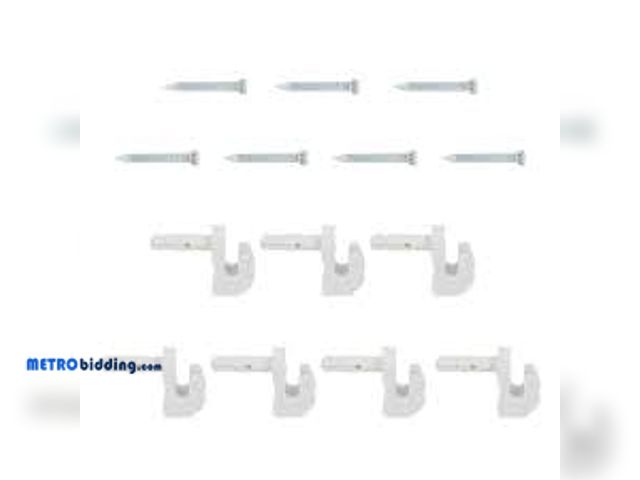 Lot 88-481004 - Everbilt White Fixed Mount White Drywall Back Wall Shelf Clips for Wire Shelving Support (7-Pack)