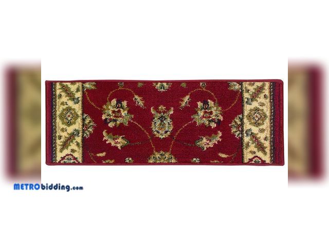 Lot 88-498465 - Lot of (14) Natco Stratford Kazmir Red 9 in. x 33 in. Stair Tread Cover 8265RDST33