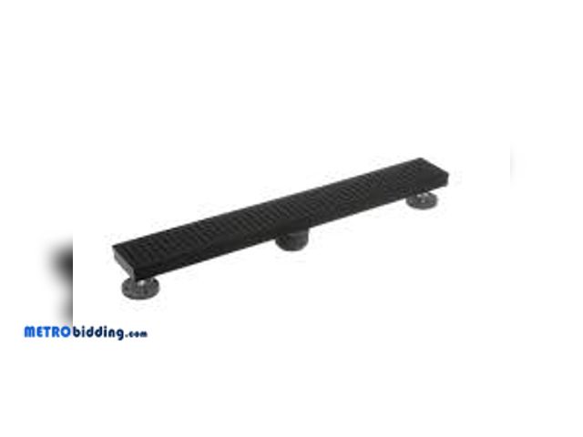 Lot 88-495784 - Oatey Designline 24 in. Stainless Steel Linear Shower Drain with Square Pattern Drain Cover in Matte...