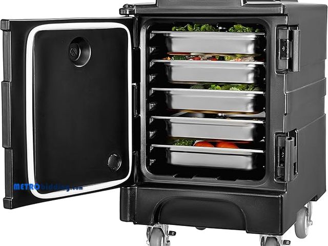 Lot 88-483066 - VEVOR Insulated Food Pan Carrier, 81 Qt Hot Box for Catering, Food Box Carrier with Double Buckles, ...