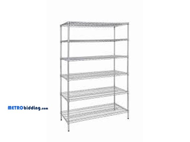 Lot 88-493250 - HDX 6-Tier Steel Wire Shelving Unit in Chrome (24 in. W x 60 in. H x 14 in. D)