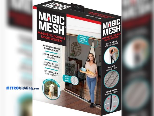 Lot 88-498087 - Magic Mesh Double Door | Magnetic Screen Door for Patio, French &amp; Sliding Doors, Heavy Duty Magn...