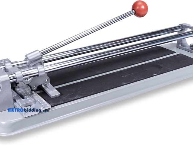 Lot 88-481354 - BARWALT BARWALT DIY Tile Cutter, Metal Base, Angled Rip Guide, Cuts up to 16Inch Straight and 11Inch...