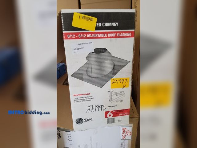 Lot 88-484487 - SuperVent 6-in x 24-in Gray Aluminum Vent and Pipe Flashing